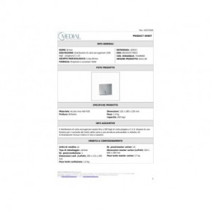 Distributore di carta asciugamani piegata a C e Z Medial Brinox 280x102x250mm - 105011