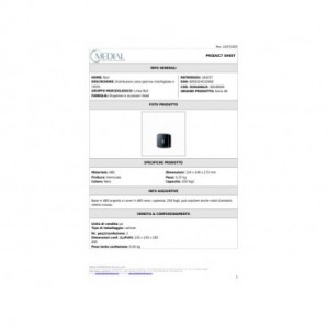 Distributore di carta igienica interfogliata o rotolo Medial Noir 148x134x173mm - 104257