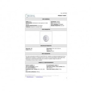 Distributore di carta igienica in rotolo Medial Wave 400 m bianco 310x130x330 mm 908002