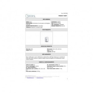 Distributore di carta igienica interfogliata Medial Wave bianco 300f 135x120x225mm - 908025