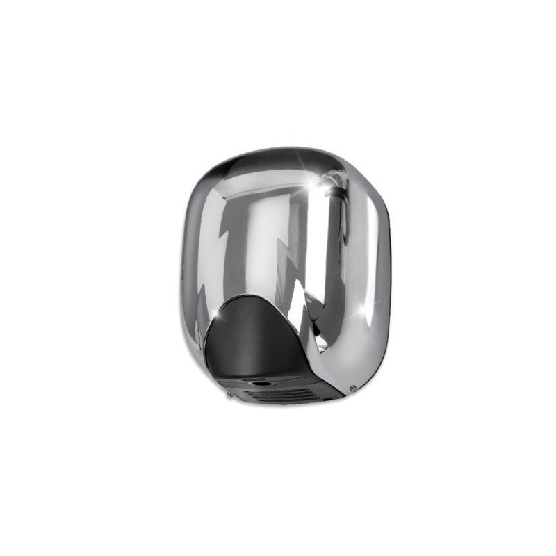Asciugamani elettrici senza resistenza a cono d'aria Medial Zefiro 221x157x285mm alluminio cromato - 704361