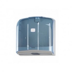 Distributore di carta asciugamani piegata a C o Z Medial Wave ² blu trasparente 270x110x280mm - 908120