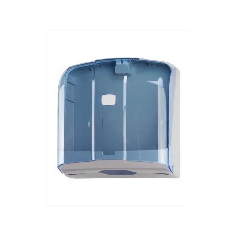 Distributore di carta asciugamani piegata a C, Z, M e V Medial Wave ² blu trasparente 270x130x280mm - 908121