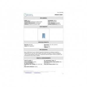 Distributore di sapone Medial Wave ² 1 L 105x150x195mm blu trasparente liquido 908141