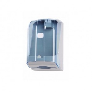 Distributore di carta igienica interfogliata Wave ² 300f blu trasparente 135x120x225mm - 908125