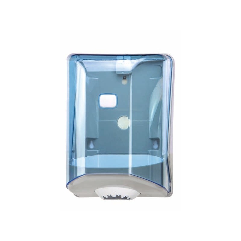 Distributore carta a srotolamento centrale Medial Wave blu trasparente 220x210x310mm - 908124