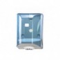 Distributore carta a srotolamento centrale Medial Wave blu trasparente 220x210x310mm - 908124