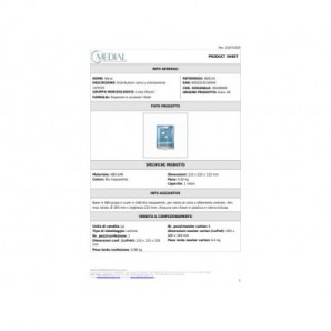 Distributore carta a srotolamento centrale Medial Wave blu trasparente 220x210x310mm - 908124
