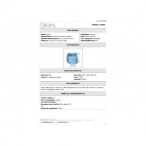 Distributore di carta in bobina Medial Rollout blu trasparente 410x345x350mm 705636