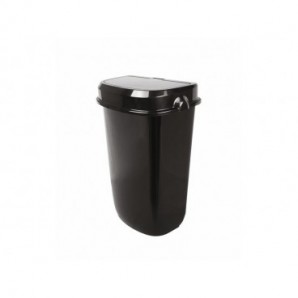 Cestino con coperchio ad imbocco automatico Medial Amélie 12 L 336x194x536mm nero - 111211