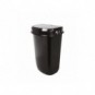 Cestino con coperchio ad imbocco automatico Medial Amélie 12 L 336x194x536mm nero - 111211