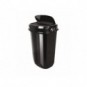 Cestino con coperchio ad imbocco automatico Medial Amélie 12 L 336x194x536mm nero - 111211