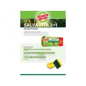 Spugna salva unghie Scotch-Brite® Power Classic Nailsaver - conf. 2+1 OMAGGIO 48x90x201 mm - 7100309866