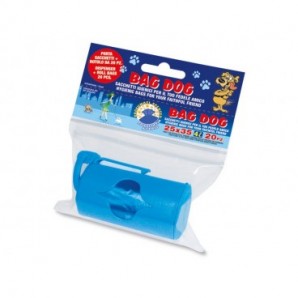Porta sacchetti + rotolo sacchi igienici profumati Peter Pan Plast Bag Dog conf. 20 pz 25x35 cm - DOG25DI