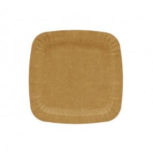 Piatti in cartoncino kraft Ristocart linea Bistrot conf. 50 pz 18x18 cm H1818050