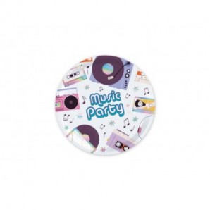 Piatti Big Party a tema Music Party Ø 18 cm - conf. 6 pz - 76562