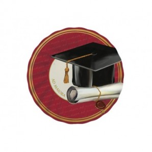 Piatti Big Party a tema Laurea Ad Maiora Ø 25 cm - conf. 6 pz - 76169