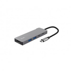 Adattatore USB-C multiporta Trust Dalix in alluminio 5-in-1 26062
