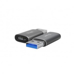 Adattatore Trust Calyx da USB-A ad USB-C conf. 2 pz grigio 25573