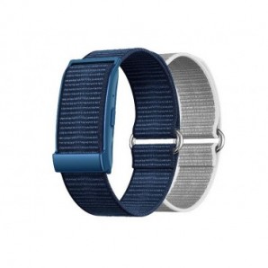 Braccialetto fitness screenless Nilox per monitoraggio della salute - IP68 - doppio cinturino blu e grigio