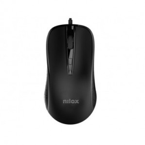 Mouse ottico con cavo Nilox Tech 4 tasti 2400 DPI USB 2.0 - cavo 150 cm colore nero - MOUSB1014