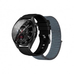 Smartwatch sportivo con GPS Nilox Trailpro display AMOLED 1,43'' doppio cinturino nylon e silicone - nero -