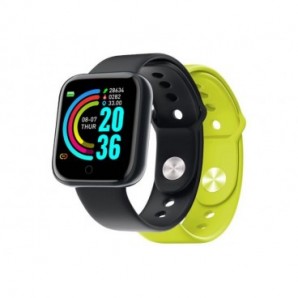 Smartwatch sportivo Nilox Trailband display 1,44'' doppio cinturino giallo/nero - NXSWTRAILBANDYL