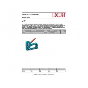Fissatrice manuale Novus J-11 per punti di tipo A da 4 a 8 mm in plastica ABS H510011