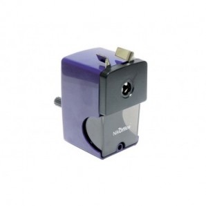 Temperamatite da tavolo a manovella 1 foro Nikoffice blu 12NIK023