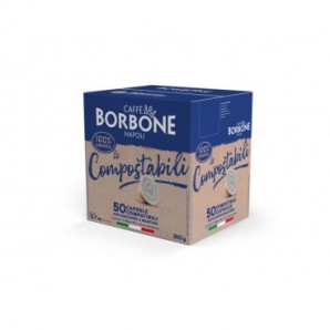 Capsule compatibili e compostabili Lavazza A Modo Mio Caffè Borbone 100% arabica - conf. 50 pz