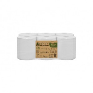 Asciugamani in rotolo Autocut Papernet Simplify a 2 veli - bianco - 130 m - conf. 6 pz - 421584