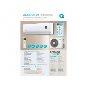 Condizionatore con pompa di calore R32 unità interna + unità esterna Irradio Belair Alastor 24 24.000 BTU - 119992003