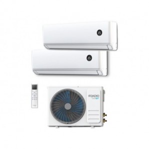 Condizionatore con pompa di calore R32 unità esterna + dual split Irradio Belair 18.000 BTU + 9000 BTU + 12000 BTU