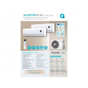 Condizionatore con pompa di calore R32 unità esterna + dual split Irradio Belair 18.000 BTU + 9000 BTU + 12000 BTU