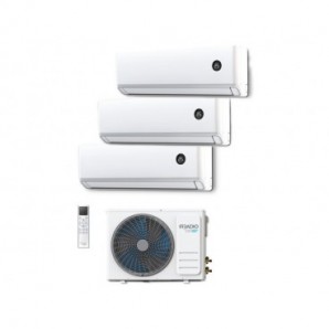 Condizionatore con pompa di calore R32 unità esterna + trial split Irradio Belair 27.000 BTU + 9000 BTU + 9000 BTU
