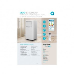 Condizionatore portatile Irradio Belair con pompa di calore e deumidificatore 9.000 BTU - 158660056