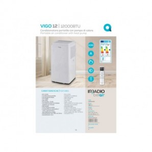 Condizionatore portatile Irradio Belair con pompa di calore e deumidificatore 12.000 BTU - 158660068
