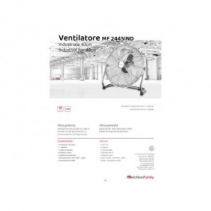 Ventilatore industriale Melchioni Family Ø 40 cm a 3 velocità cromato 80W 118620062