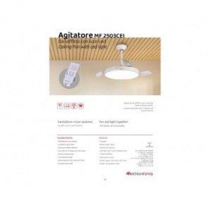 Ventilatore da soffitto Melchioni Family con luce led con telecomando a 6 velocità 3 pale - 118620074