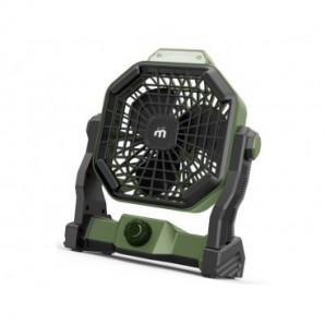 Ventilatore portatile ricaricabile Melchioni Family con luce LED 2in1 Ø 12 cm verde/nero 6W - 118620051