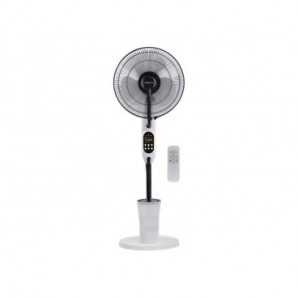 Ventilatore nebulizzatore 40 cm Melchioni Family con telecomando a 3 velocità bianco/nero 80W - 118620065