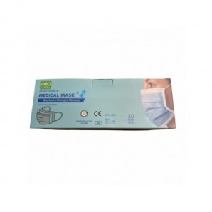 Mascherine chirurgiche monouso a 3 strati - azzurro - conf. 50 pz - JD-175