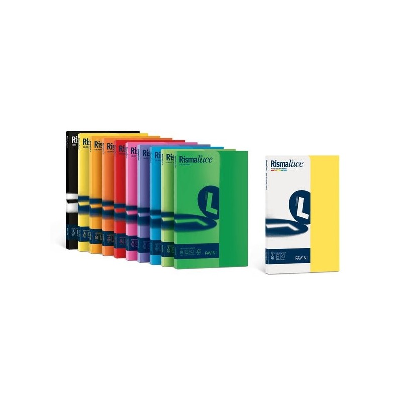 Carta colorata Favini Rismaluce colori forti 140 g/m² A3 giallo sole 53 200 fogli - A65B213_374774