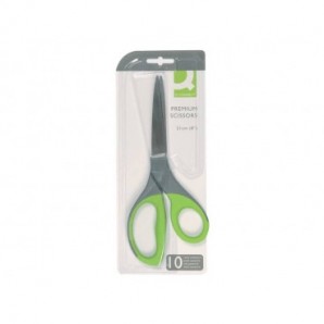 Forbici universali Q-Connect Elite Softgrip lame asimmetriche grigio/verde 21 cm - E-30381 IA