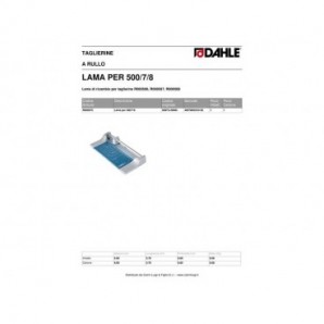 Lama di ricambio Dahle per Dahle Roll & Cut 46./56./56./66.00500 - 00507 - 00508 grigio - R000975_229737