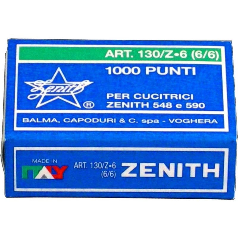 Punti metallici ZENITH 130/Z6 6/6 Conf. 1000 pezzi - 0301303601_939994