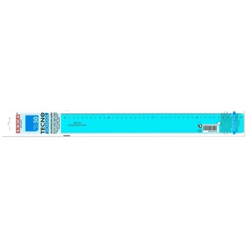 Riga ARDA Tecnoschool polistirolo termoresistente azzurro trasparente 50cm 40050SS_406230