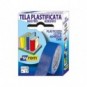 Nastro adesivo in tela Tes 702 SYROM formato 19 mm x 2,7 m - materiale tela plastificata blu - 7568_258625