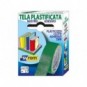 Nastro adesivo in tela Tes 702 SYROM formato 19 mm x 2,7 m - materiale tela plastificata verde - 7567_258692