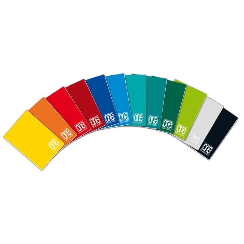 Quaderno a quadretti One Color A5 a punto metallico colori assortiti